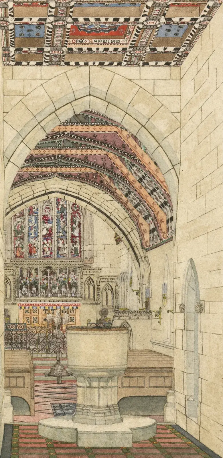 Design for Polychromatic Decoration of a Church – nr 2 av George Edmund Street