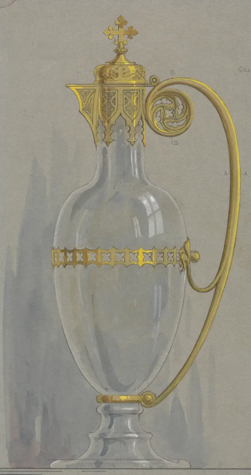 Designs executed for Jones and Willis, metal and wood-workers and church furniture manufacturers of Birmingham and London 5 av George Edmund Street