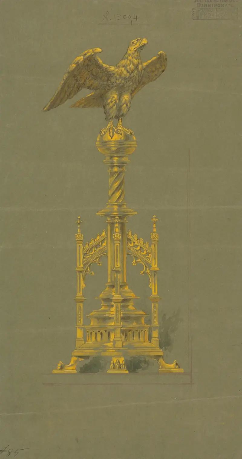 Designs executed for Jones and Willis, metal and wood-workers and church furniture manufacturers of Birmingham and London av George Edmund Street
