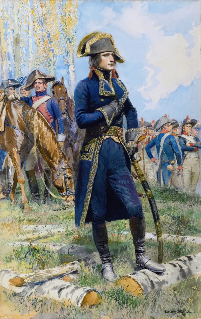 Napoleon med sina trupper av Jean-Baptiste Édouard Detaille