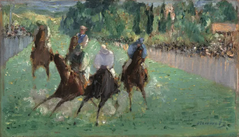 Bei den Pferderennen von Édouard Manet