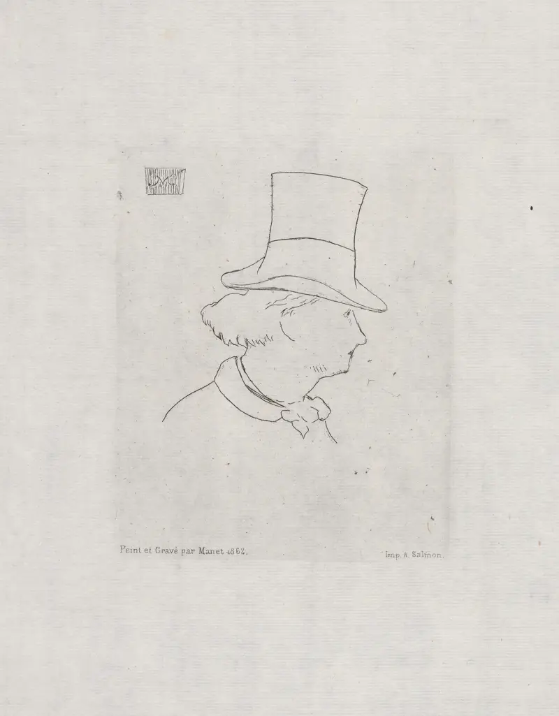Baudelaire w kapeluszu, Édouard Manet