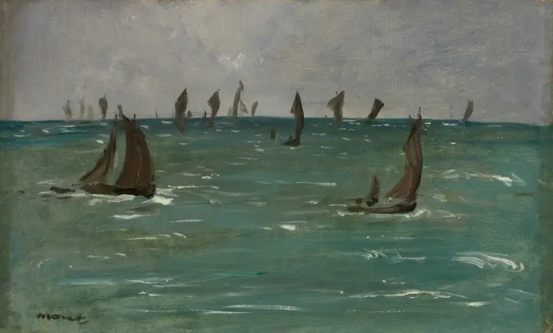 Boats at Berck-sur-Mer av Édouard Manet