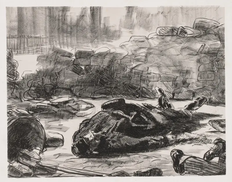 Bürgerkrieg (Szene aus der Pariser Kommune), 1871 – Nr. 1 von Édouard Manet