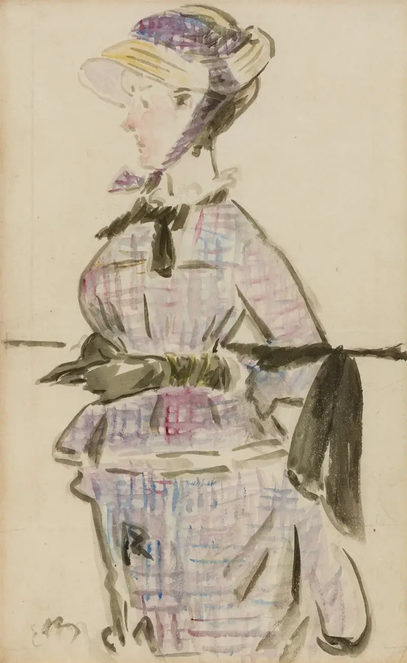 Femme en Costume de Voyage av Édouard Manet