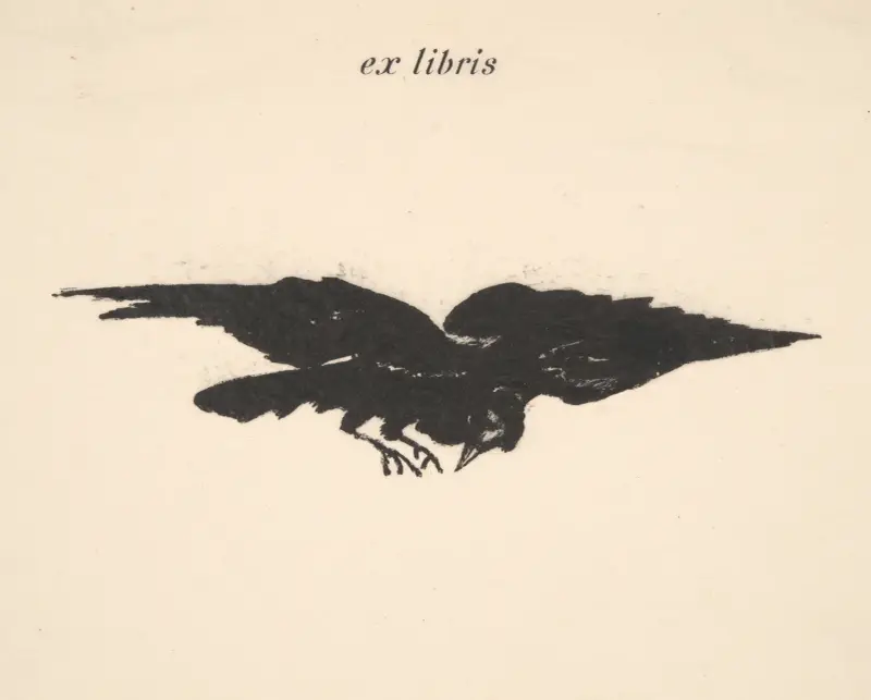 Letící havran (ex libris), Édouard Manet