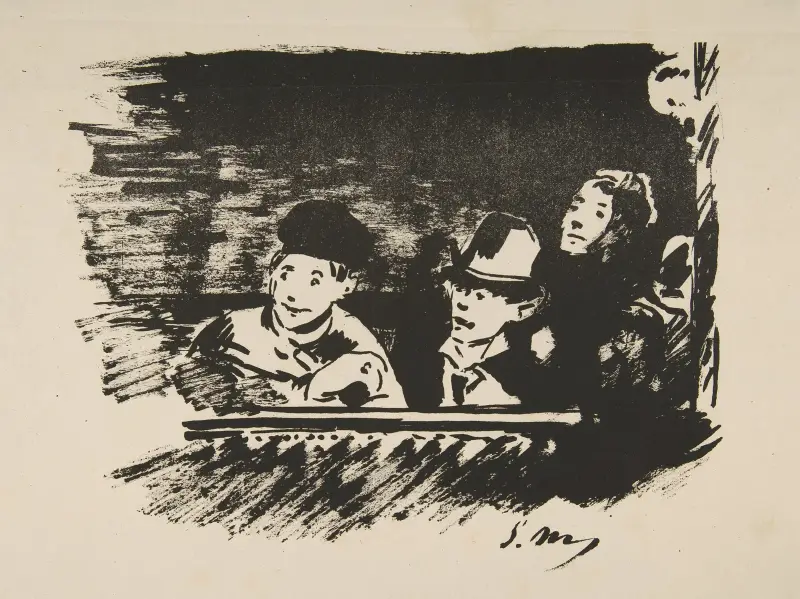 Im oberen Rang (Au Paradis) von Édouard Manet