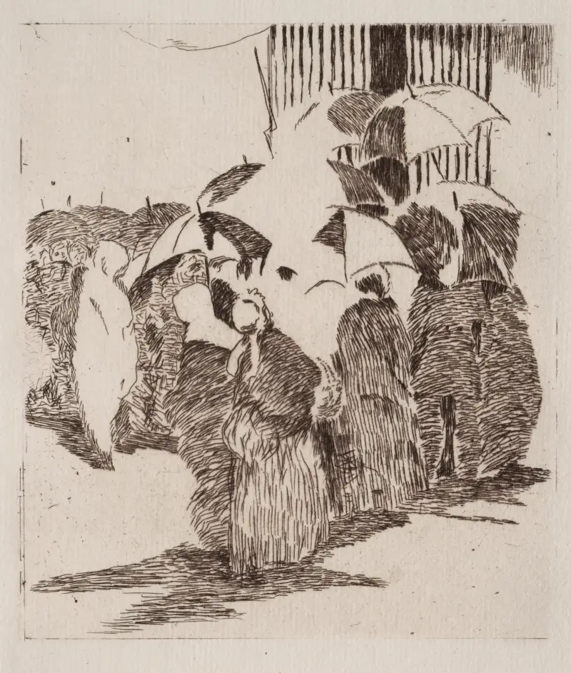 Line in Front of the Butcher Shop, 1870 – nr 1 av Édouard Manet