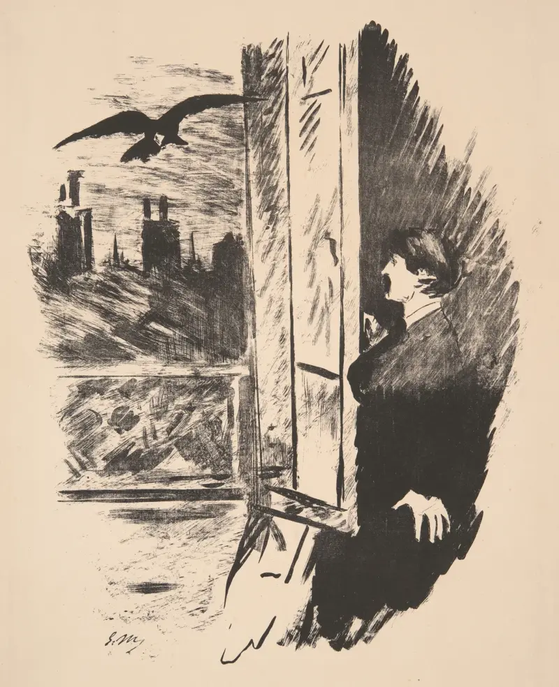 Hier stieß ich den Fensterladen auf von Édouard Manet