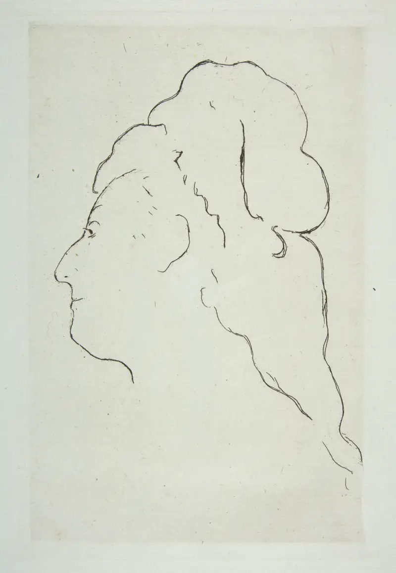 Profile of Eva Gonzales turned to the left av Édouard Manet