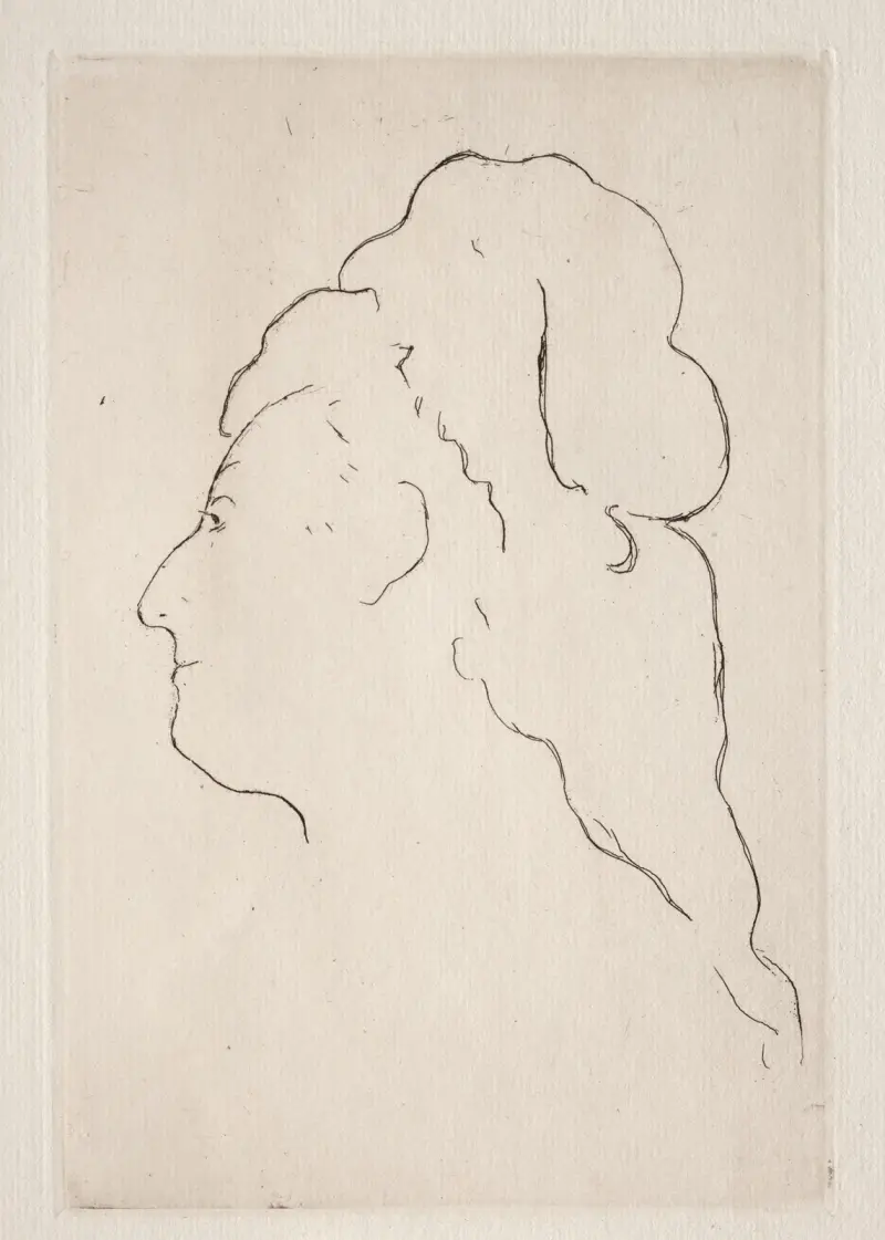 Profile of Eva Gonzalès turned to the left av Édouard Manet
