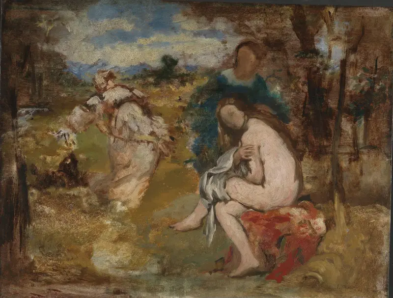 Překvapená nymfa, Édouard Manet
