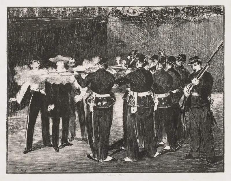 The Execution of Emperor Maximilian, 1867 – nr 2 av Édouard Manet