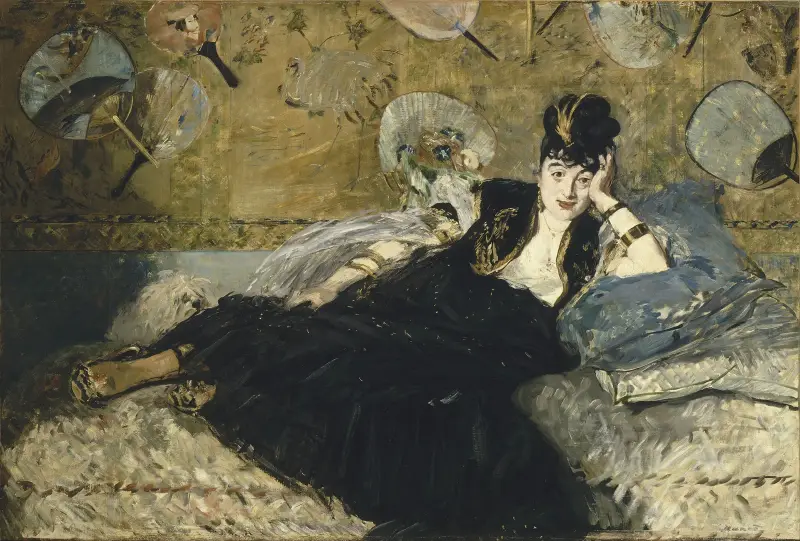 Woman With Fans av Édouard Manet