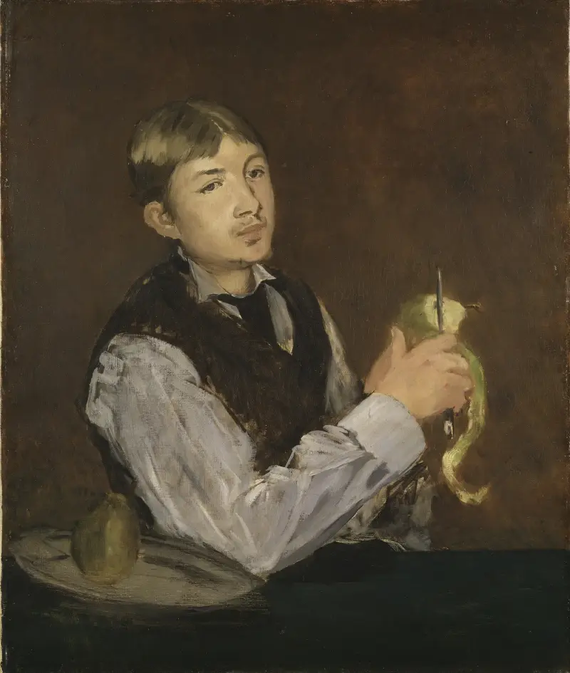 Junge beim Birnenschälen von Édouard Manet