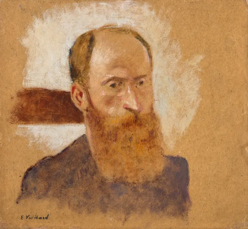 Självporträtt i Villeneuve-sur-Yonne av Édouard Vuillard