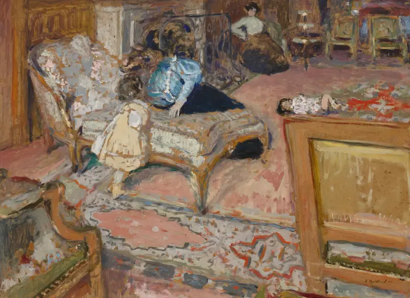 Confidence, les enfants Bernheim au salon av Édouard Vuillard