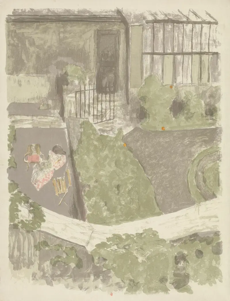 Zahrada před ateliérem, 1901, Édouard Vuillard