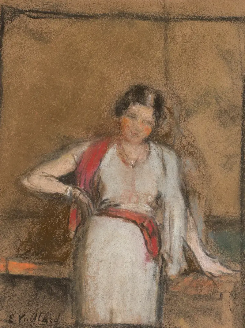 Studie till porträtt av Madame Freyssinet av Édouard Vuillard