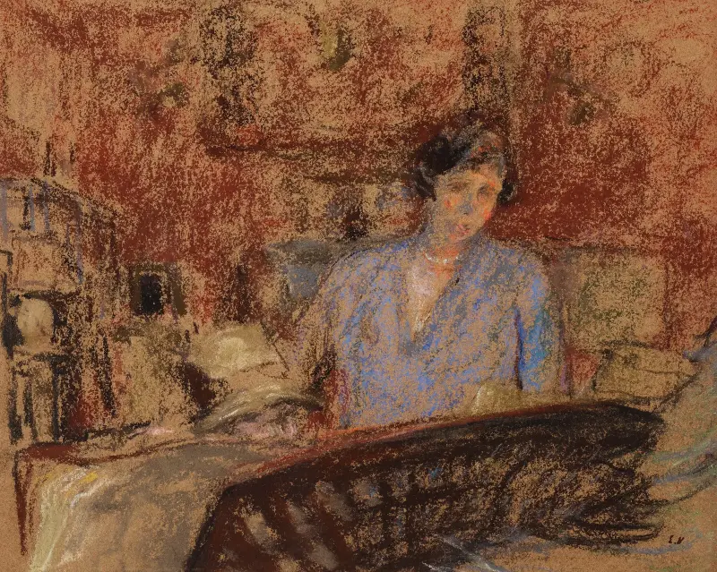 Studie till porträtt av Madame Lucien Sauphar av Édouard Vuillard