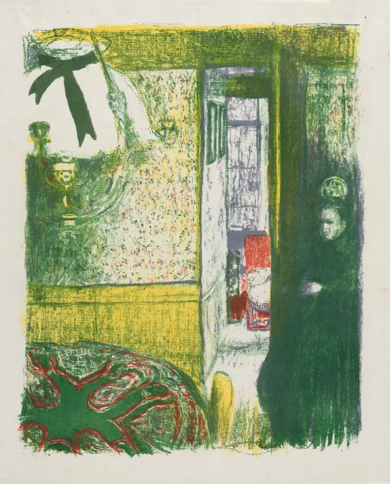 Interior with a Hanging Lamp av Édouard Vuillard