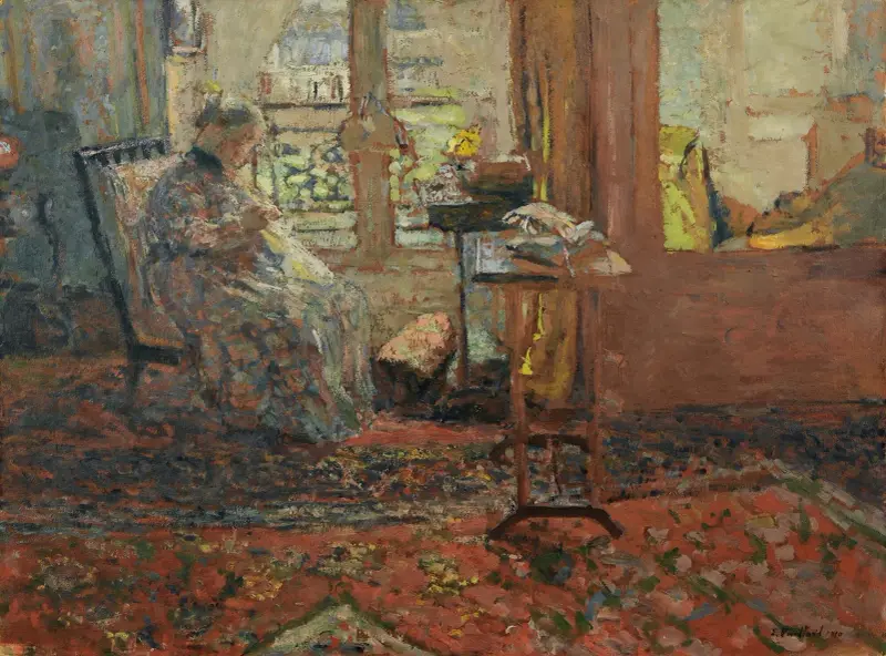 La Couseuse Devant La Fenêtre av Édouard Vuillard