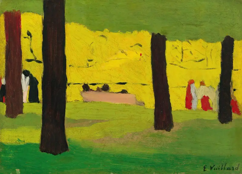 Die rote Bank von Édouard Vuillard