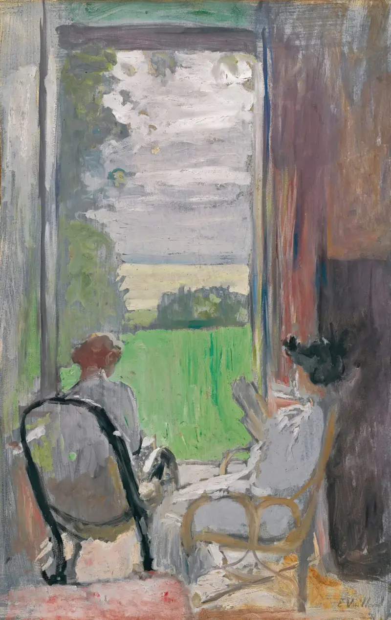 Lucy Hessel und Jeanne Strauss in Étincelles von Édouard Vuillard