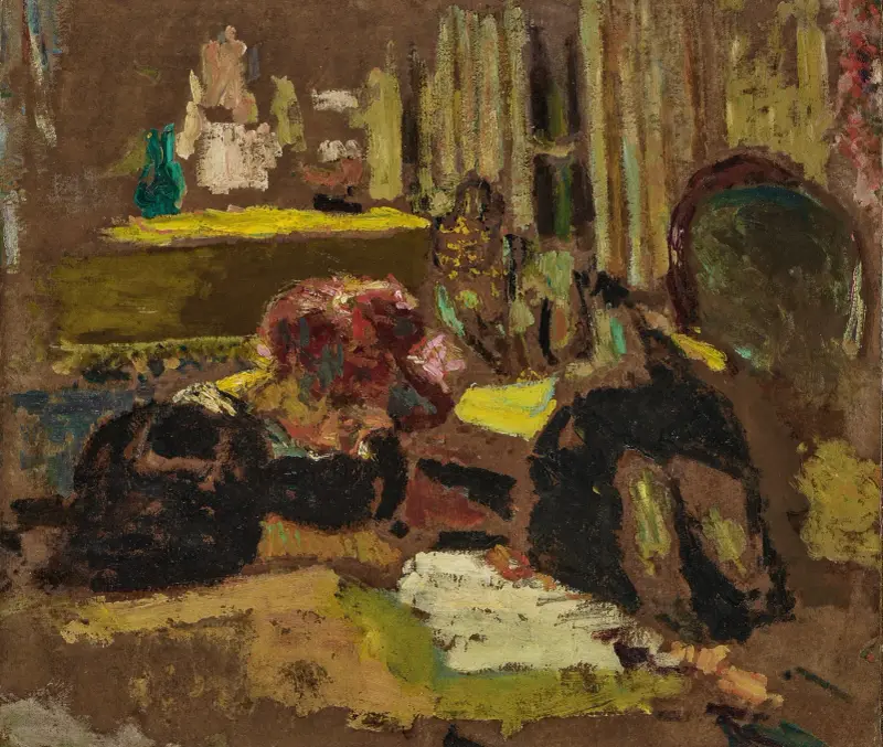 Madame Fontaine lutar sig fram av Édouard Vuillard