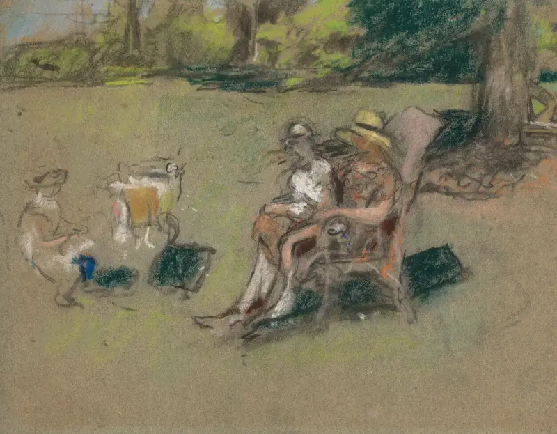 Madame Henri Kapferer et ses enfants av Édouard Vuillard