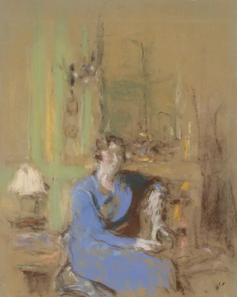 Madame Lucien Sauphar, Assise Dans Son Salon av Édouard Vuillard