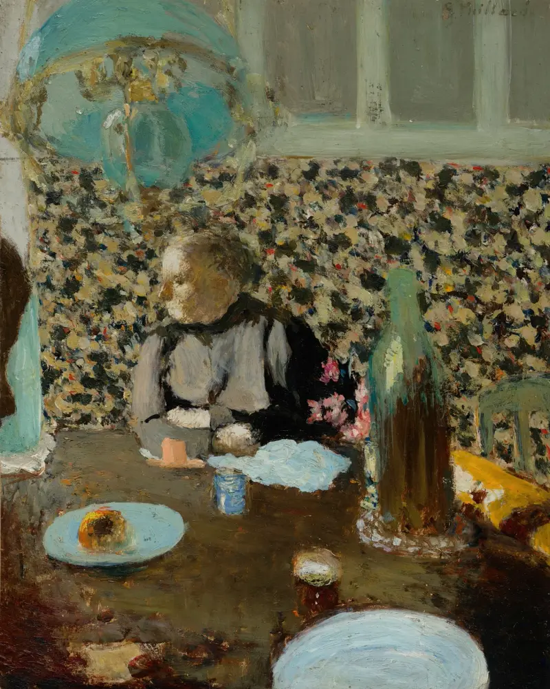 Madame Vuillard pod zieloną lampą sufitową, Édouard Vuillard