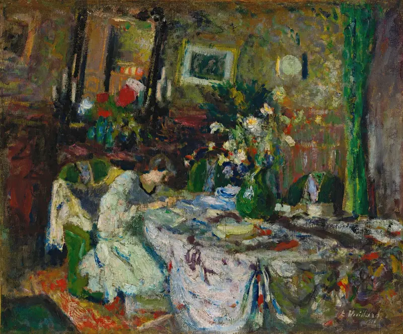 Marcelle Aron Dans La Salle À Manger Au Château-Rouge av Édouard Vuillard