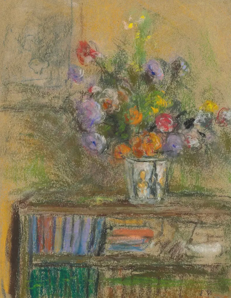 Nature morte au vase de fleurs av Édouard Vuillard