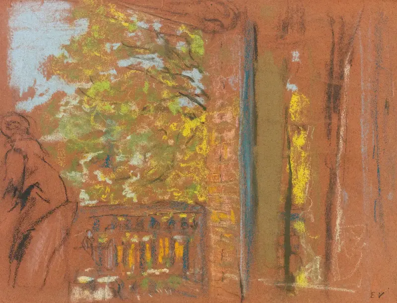 The Balcony At The Closerie Des Genêts, Vaucresson av Édouard Vuillard