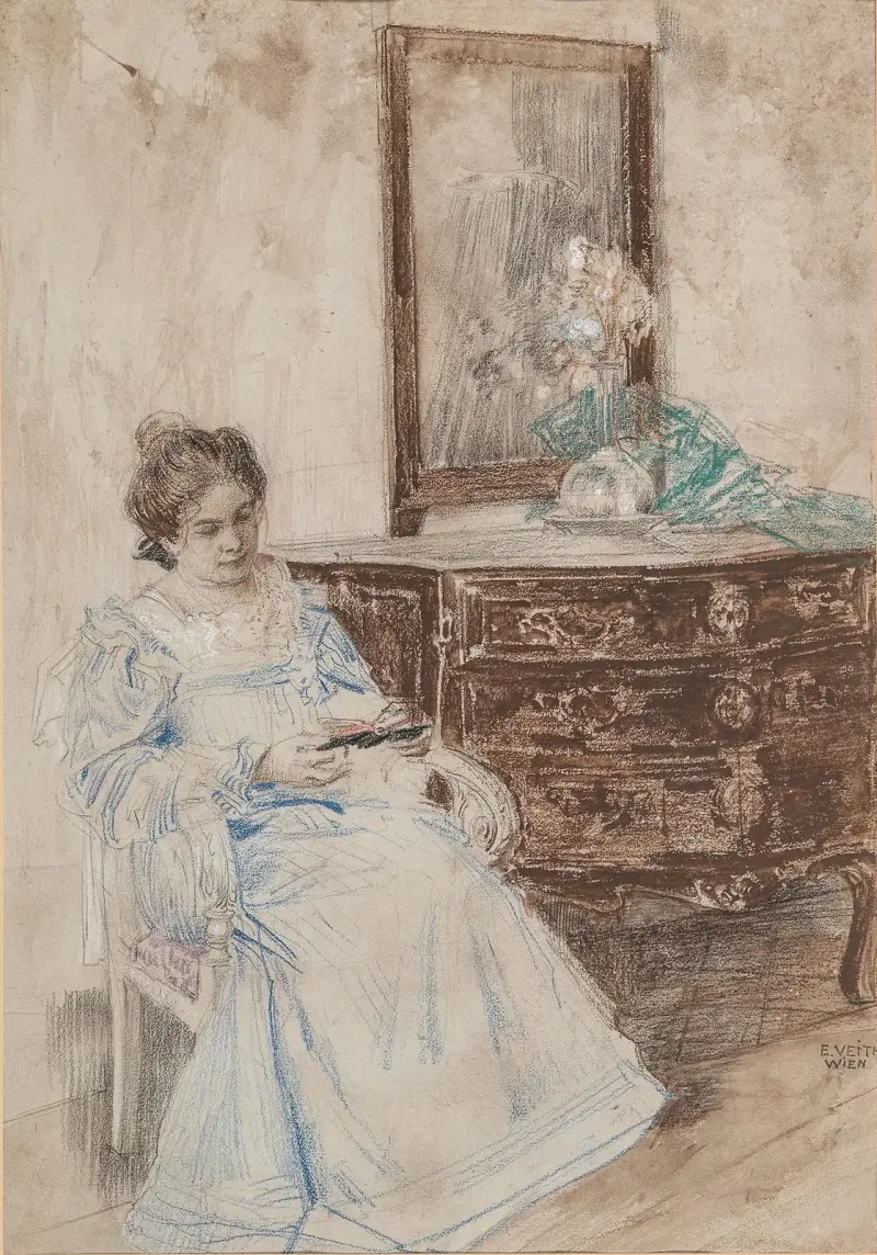 Lesende Frau von Eduard Veith