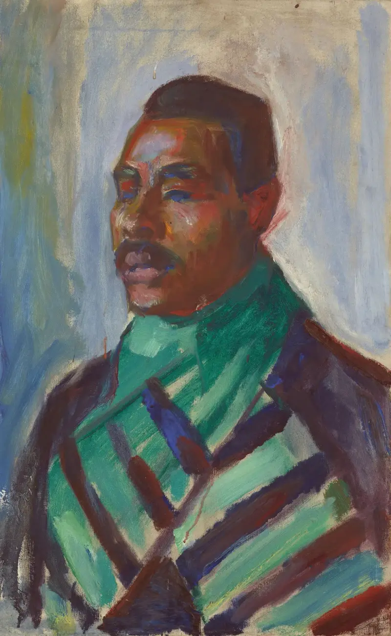 Afrykanin z zielonym szalem, Edvard Munch