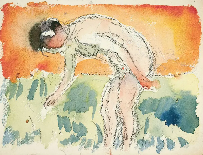 Akt, sich beugend von Edvard Munch