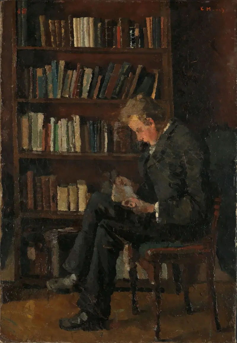Andreas čte, 1882, Edvard Munch