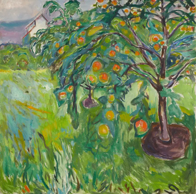 Jabłoń przy pracowni, Edvard Munch