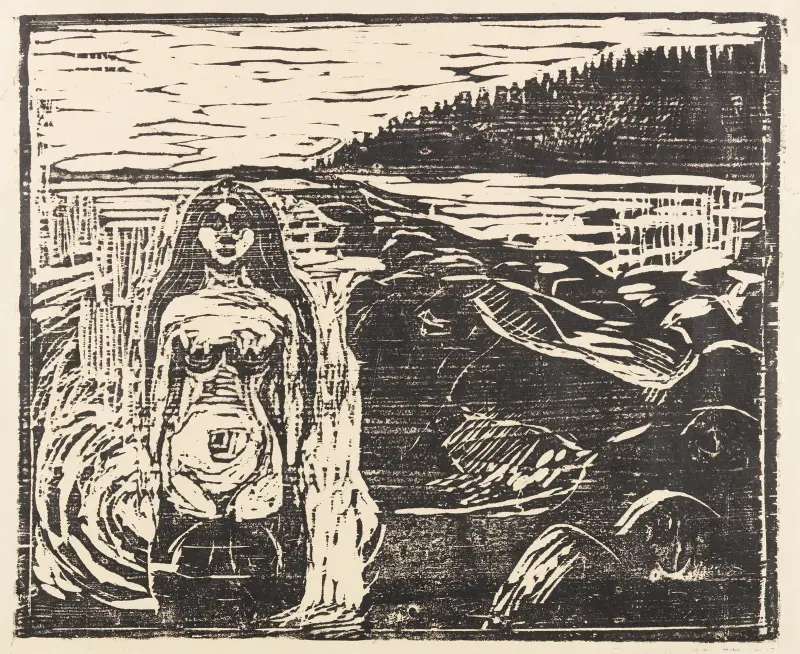 Koupající se žena, Edvard Munch