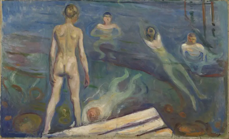 Koupající se chlapci, Edvard Munch