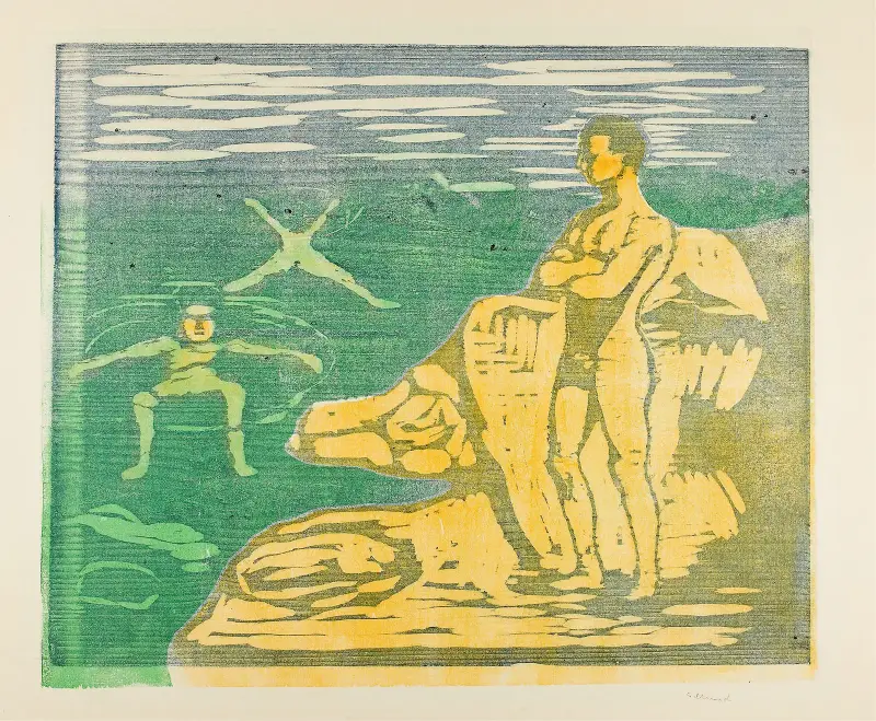 Koupající se chlapci, 1899, Edvard Munch