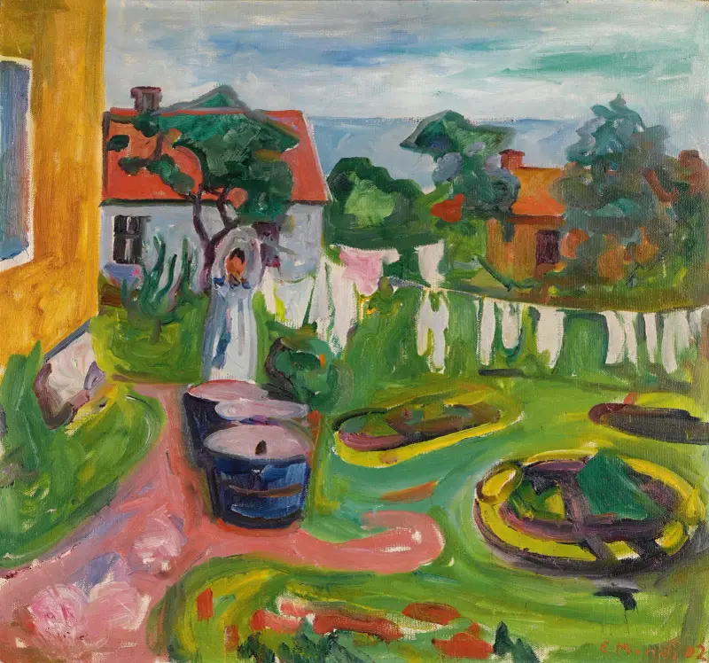 Clothes On A Line In Åsgårdstrand av Edvard Munch