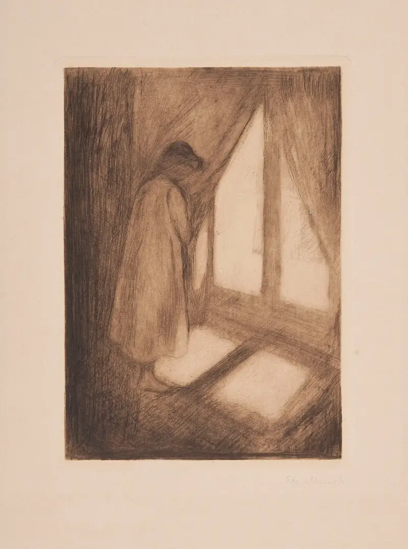 Das Mädchen am Fenster, 1912 von Edvard Munch