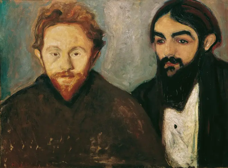 Der Maler Paul Herrmann und der Arzt Paul Contard av Edvard Munch