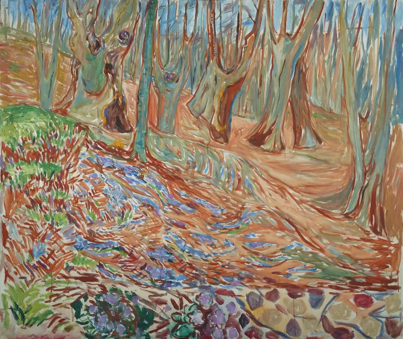 Almový les na jaře, Edvard Munch