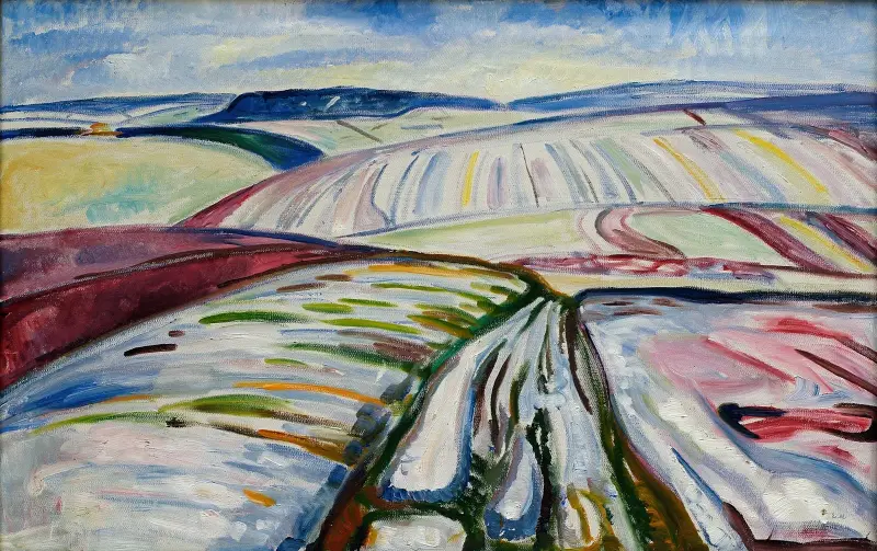 Pole ve sněhu, Edvard Munch