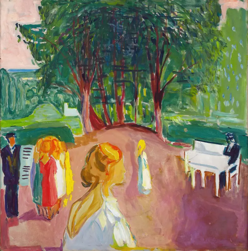 Flirten im Park von Edvard Munch