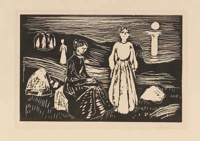 Frauen am Strand av Edvard Munch
